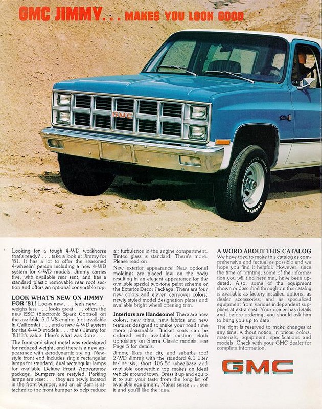 1981 GMC Jimmy Brochure Page 4